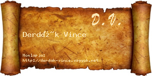 Derdák Vince névjegykártya